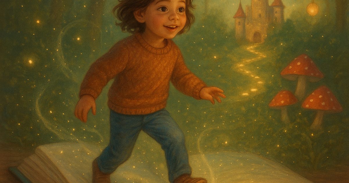 Именная книга — девочка в мультяшном стиле
